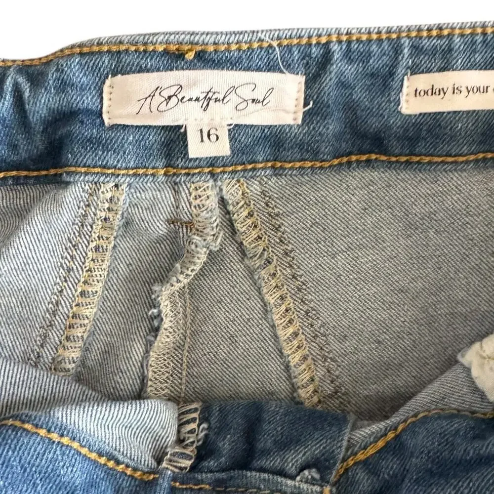 Altar'd State A Beautiful Soul Arula Flare Star Jeans Star Boho Jeans Size 16